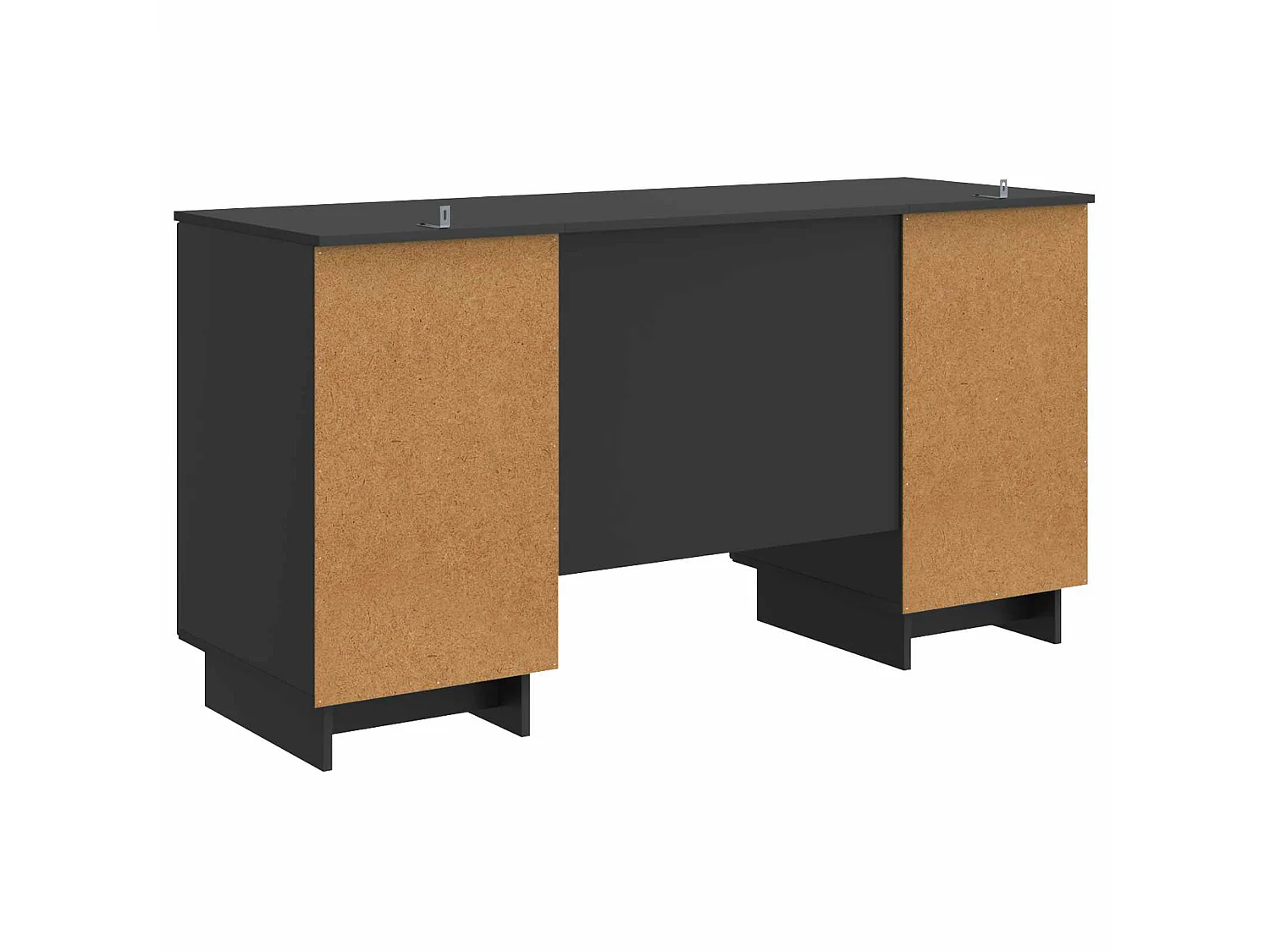 Bureau Noir Bois d'ingénierie 142,5 x 50 x 75 cm