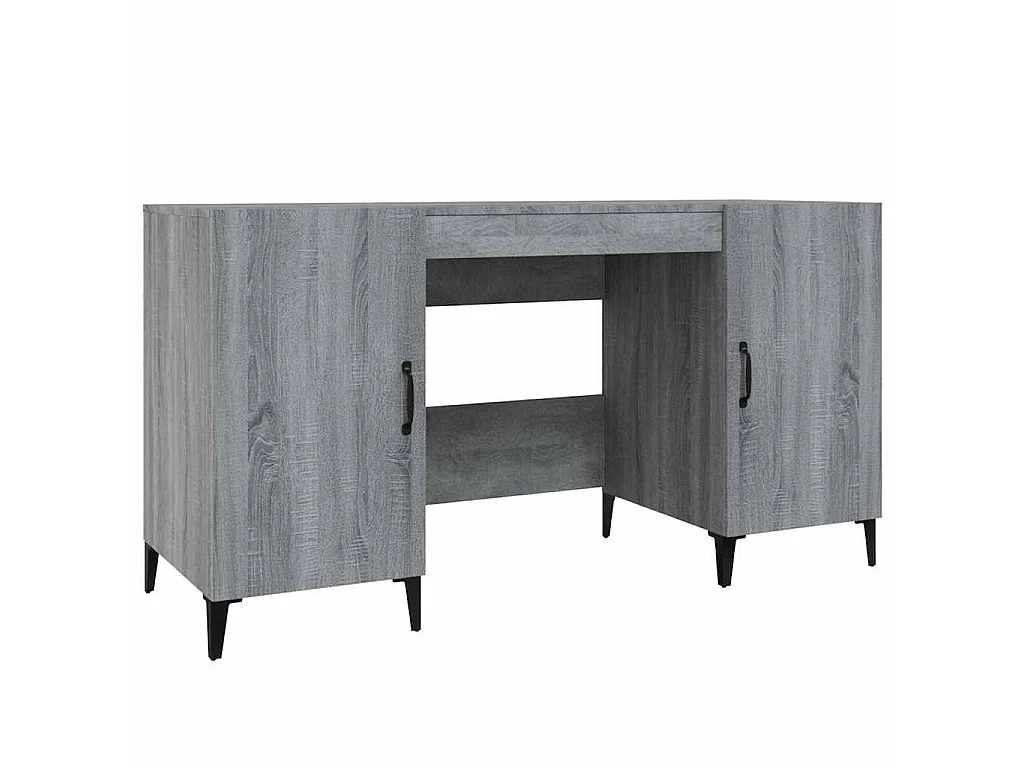 Escritorio de madera contrachapada gris Sonoma 140x50x75 cm