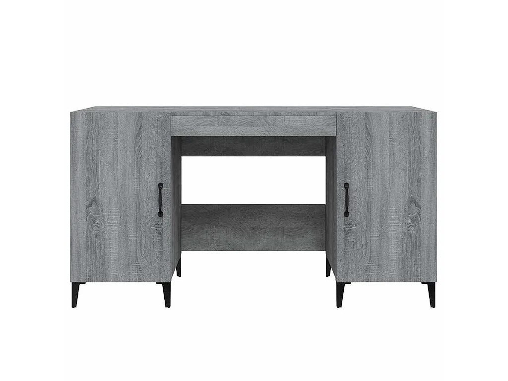 Escritorio de madera contrachapada gris Sonoma 140x50x75 cm
