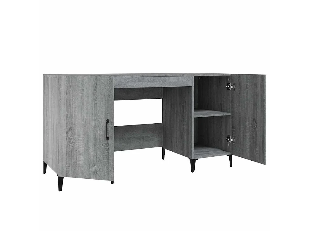 Escritorio de madera contrachapada gris Sonoma 140x50x75 cm