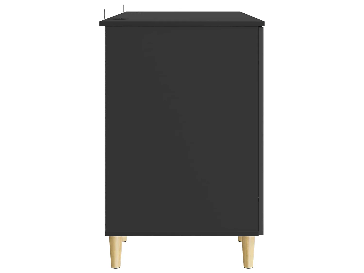 Bureau avec étagère Noir 142,5 x 50 x 75 cm Bois d'ingénierie
