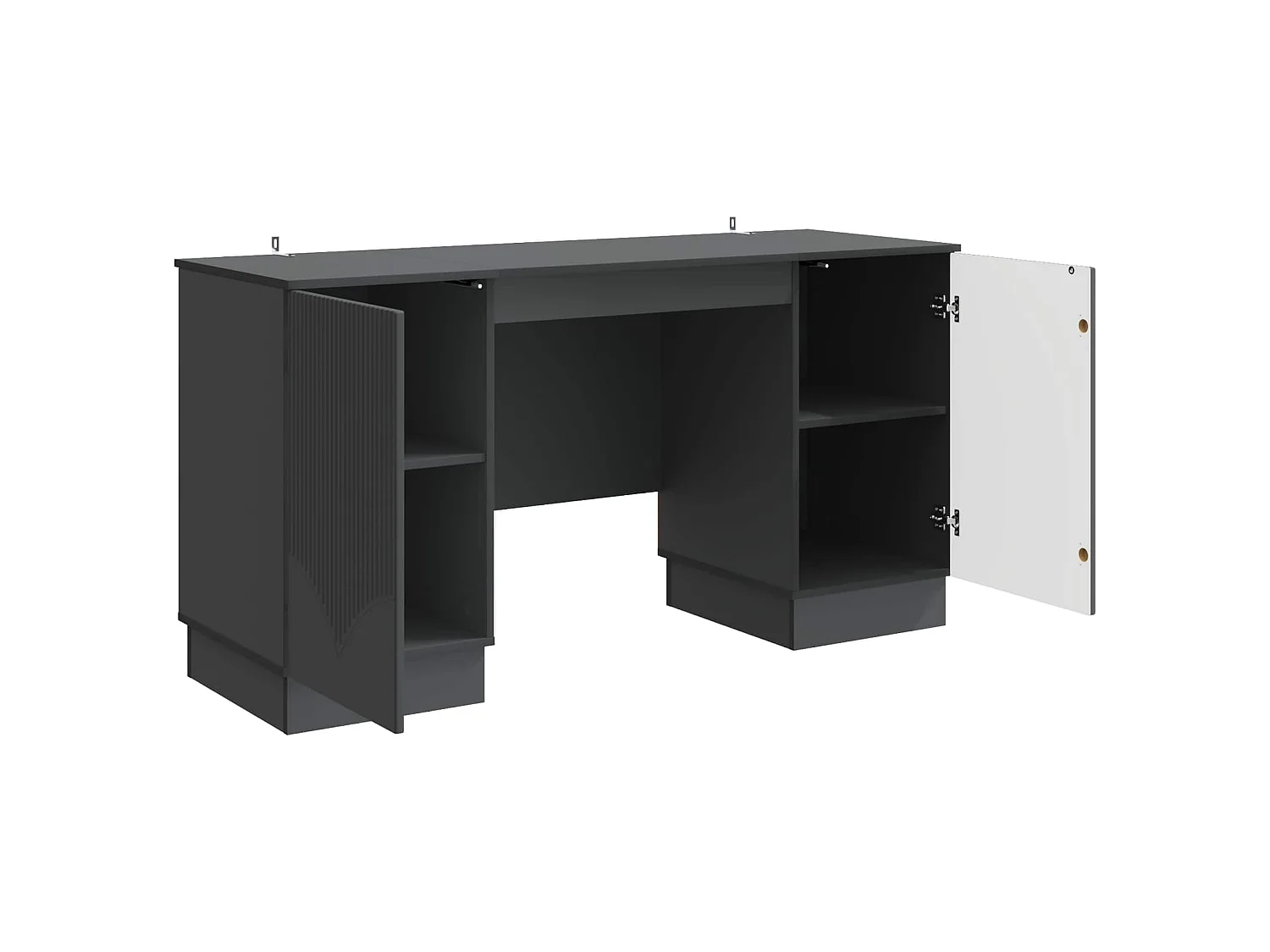 Bureau avec étagère Noir 142,5 x 50 x 75 cm Bois d'ingénierie