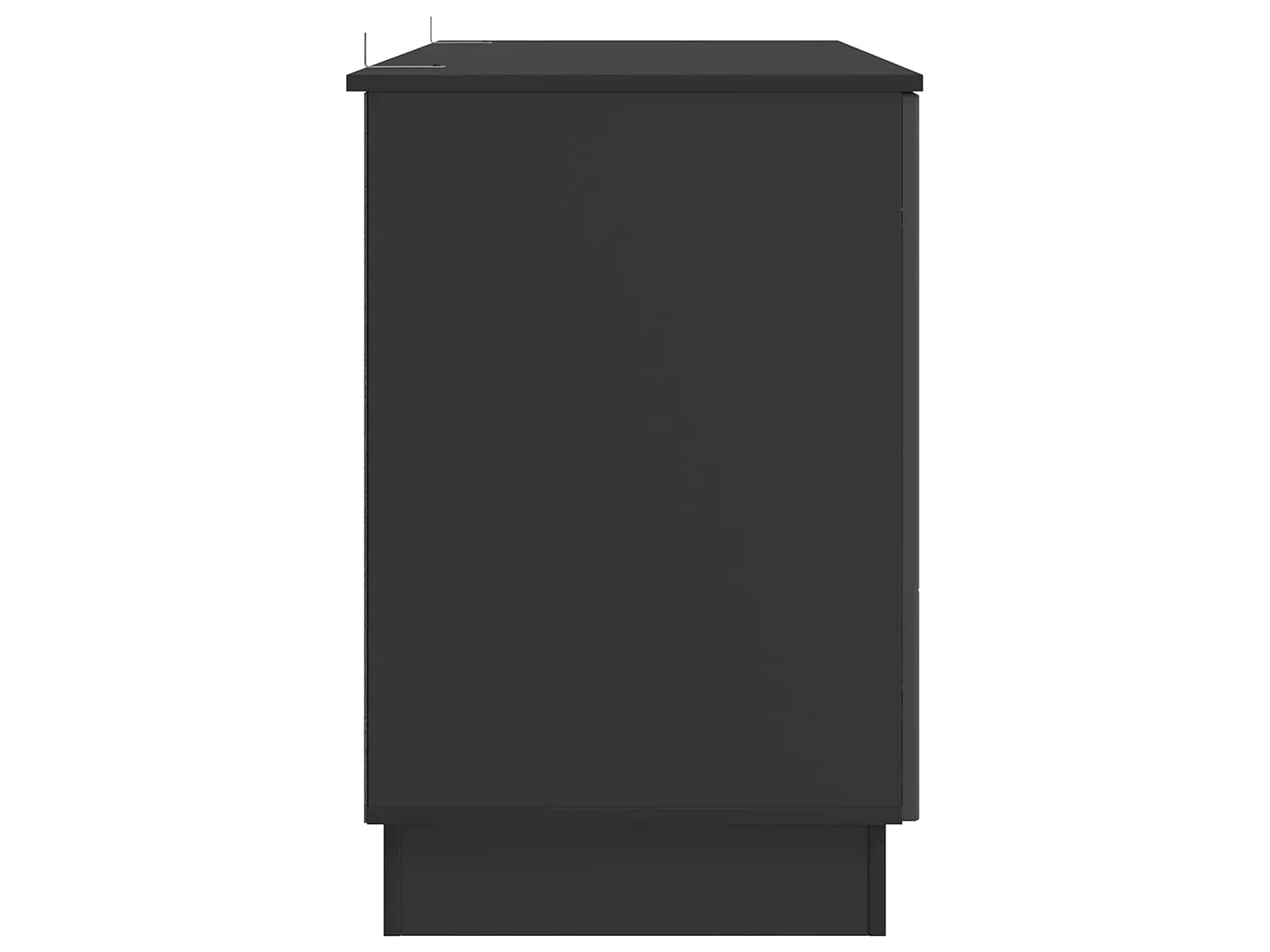 Bureau avec étagère Noir 142,5 x 50 x 75 cm Bois d'ingénierie