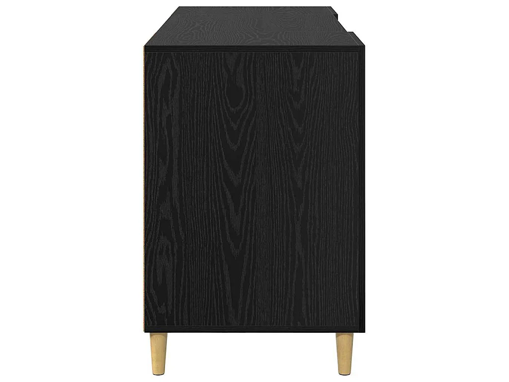 Bureau avec porte Chêne noir 140 x 50 x 75 cm Bois d'ingénierie