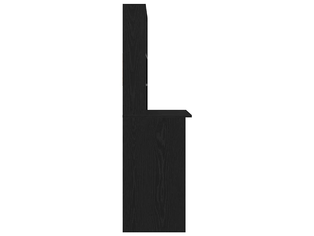 Bureau avec étagères en chêne noir 102 x 45 x 148 cm bois d'ingénierie