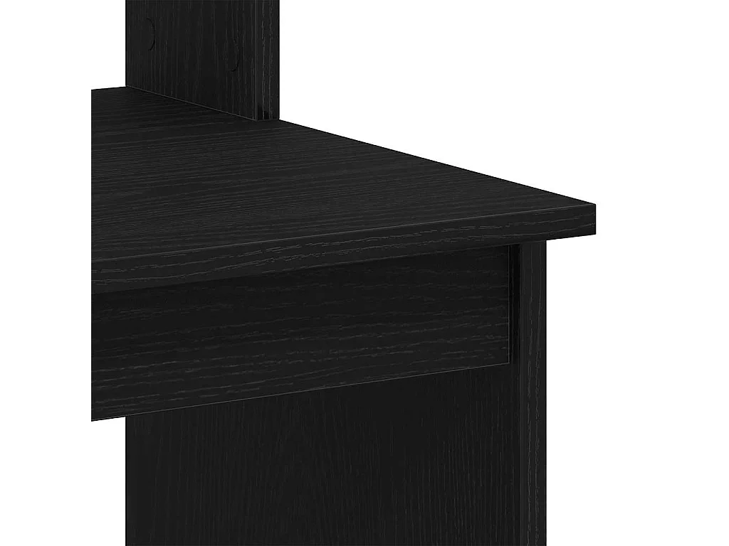 Bureau avec étagères en chêne noir 102 x 45 x 148 cm bois d'ingénierie