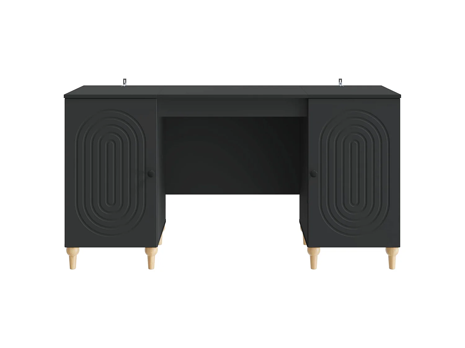 Bureau avec étagère Noir 142,5 x 50 x 75 cm Bois d'ingénierie