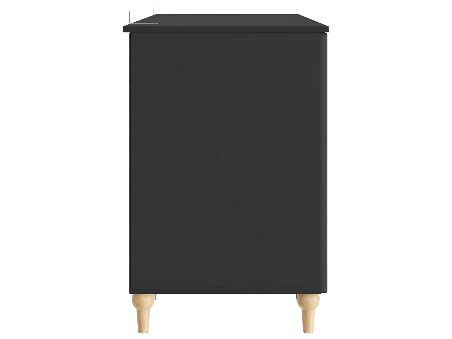 Bureau avec étagère Noir 142,5 x 50 x 75 cm Bois d'ingénierie