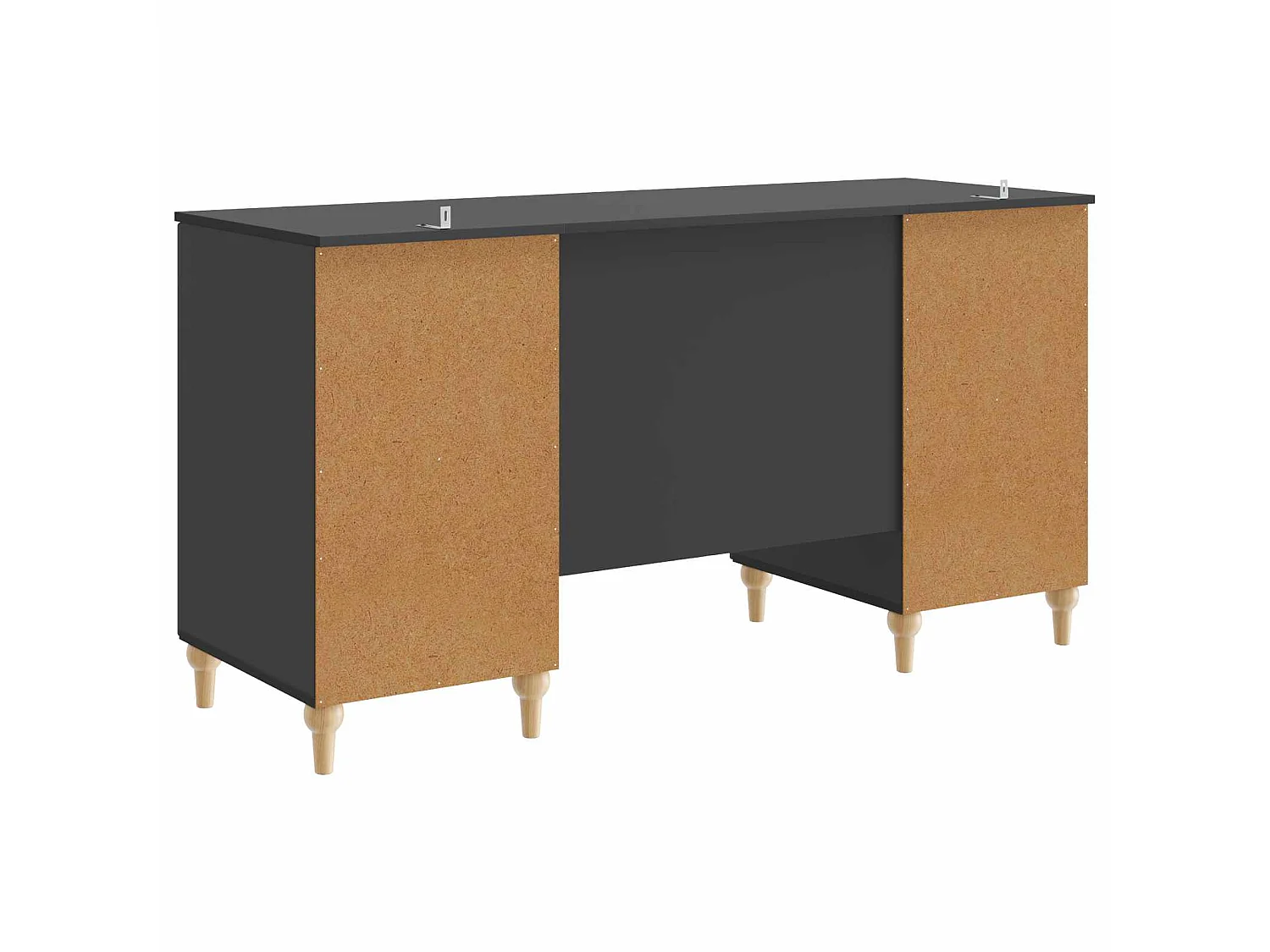 Bureau avec étagère Noir 142,5 x 50 x 75 cm Bois d'ingénierie