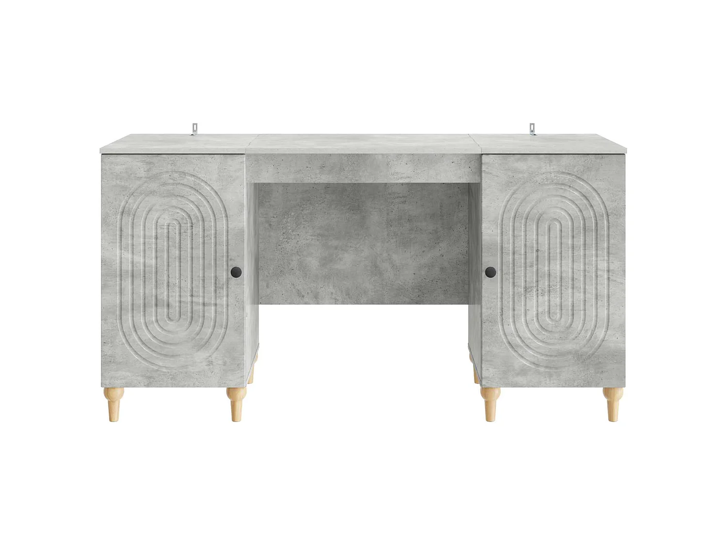 Bureau Gris béton 142,5 x 50 x 75 cm Bois d'ingénierie
