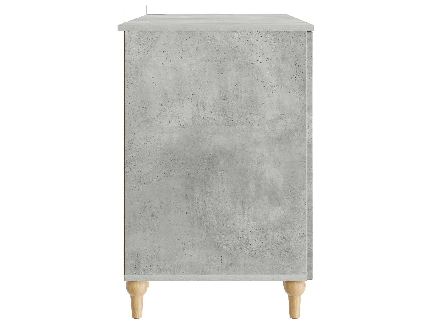 Bureau Gris béton 142,5 x 50 x 75 cm Bois d'ingénierie