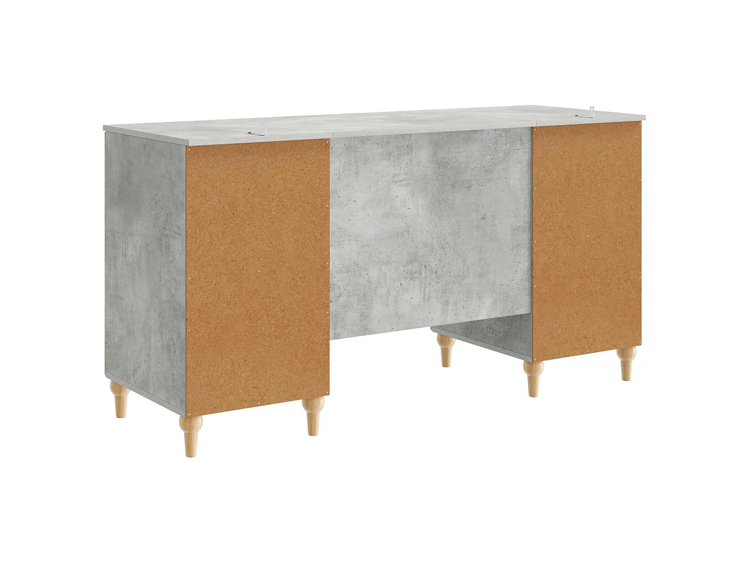 Bureau Gris béton 142,5 x 50 x 75 cm Bois d'ingénierie