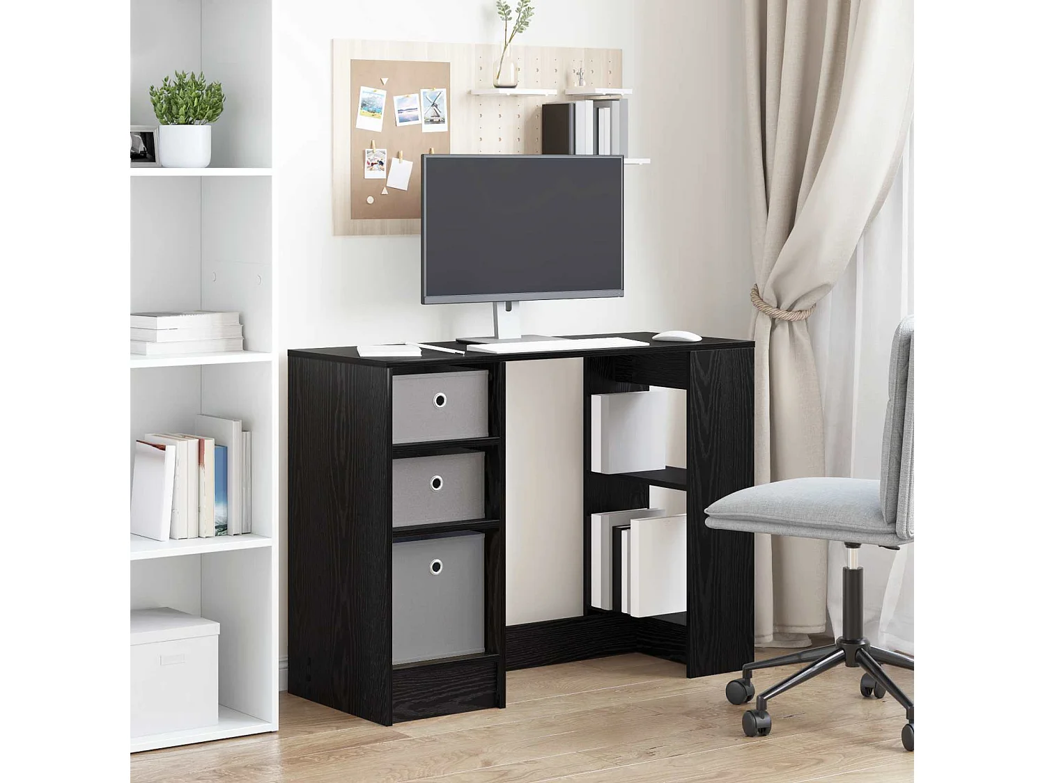 Bureau Chêne noir 100 x 40 x 75 cm Bois d'ingénierie