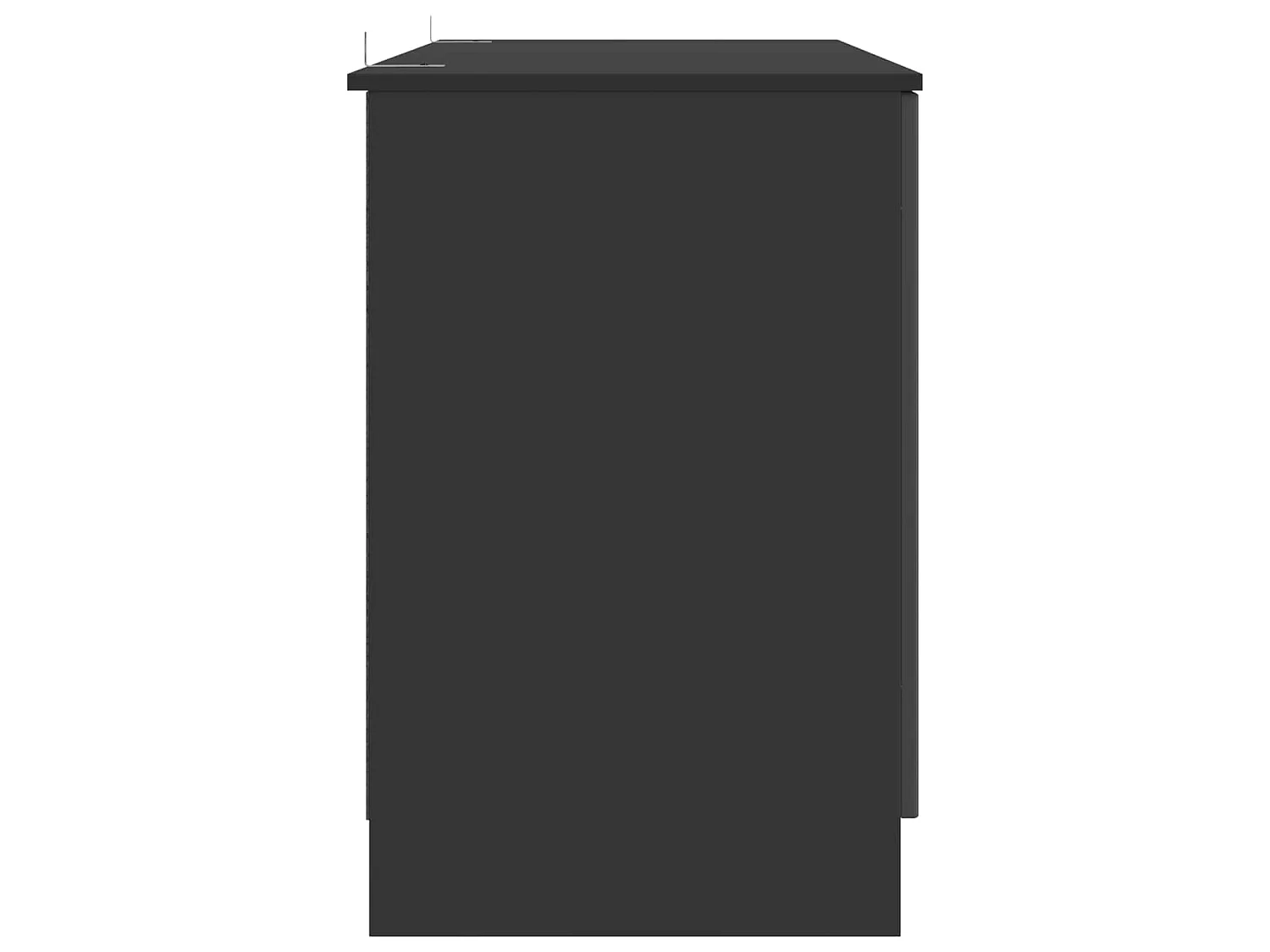 Bureau avec étagère Noir 142,5 x 50 x 75 cm Bois d'ingénierie