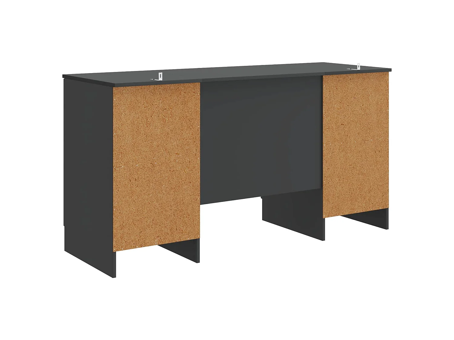 Bureau avec étagère Noir 142,5 x 50 x 75 cm Bois d'ingénierie
