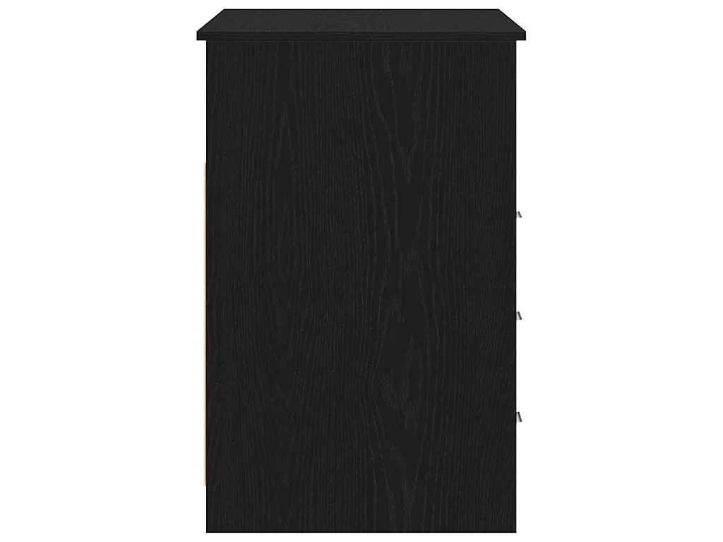 Bureau avec tiroirs en chêne noir 102 x 50 x 76 cm bois d'ingénierie