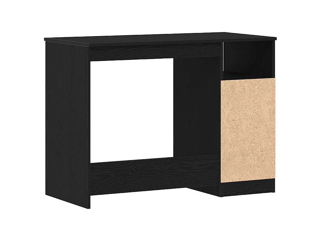 Bureau avec tiroirs en chêne noir 102 x 50 x 76 cm bois d'ingénierie