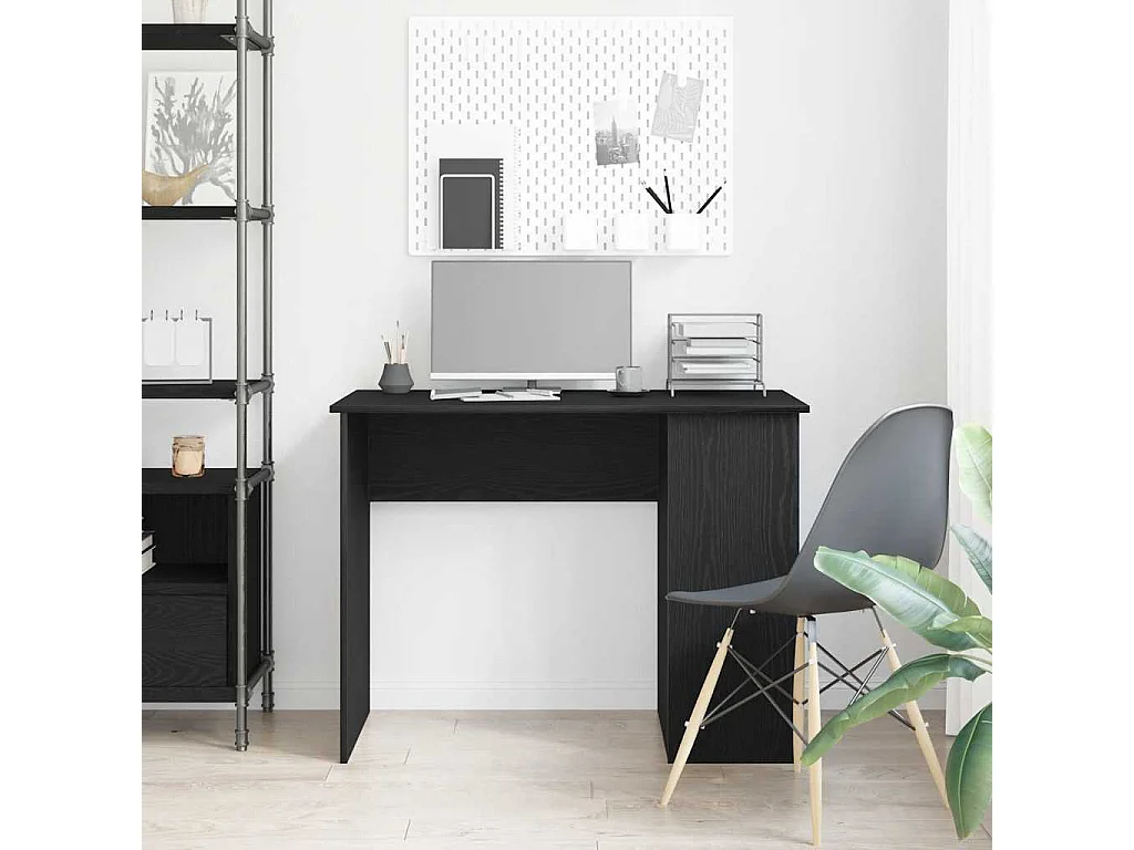 Bureau en chêne noir 100x55x75 cm bois d'ingénierie