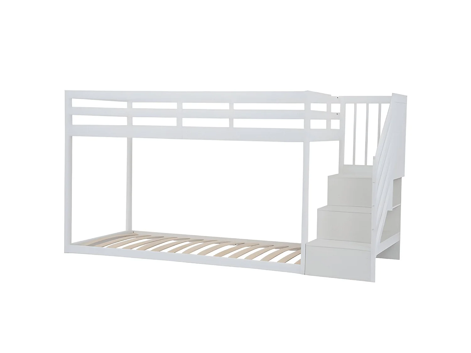 Noa & Nani Nia Bunk Bed with Storage Staircase in White
