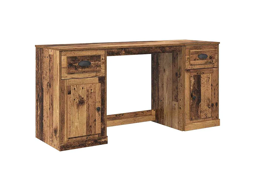 Bureau avec armoire avec tiroir Bois Ancien 154,5 x 50 x 75 cm