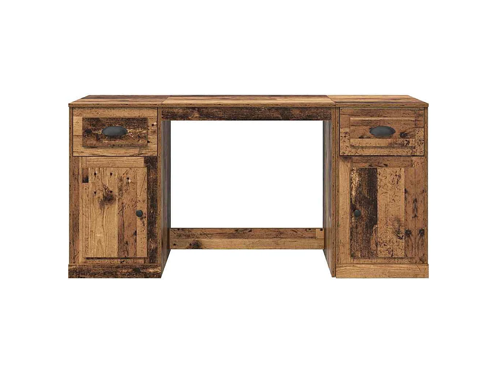 Bureau avec armoire avec tiroir Bois Ancien 154,5 x 50 x 75 cm