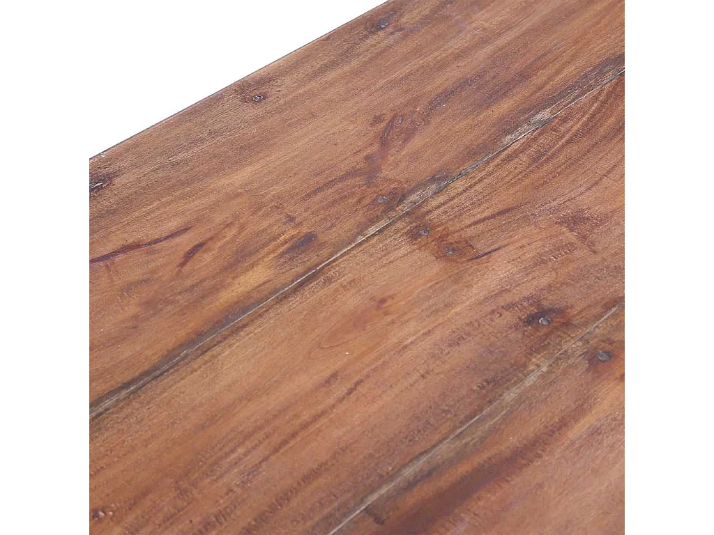 Escritorio con cajones madera maciza caoba blanco 117x57x75 cm