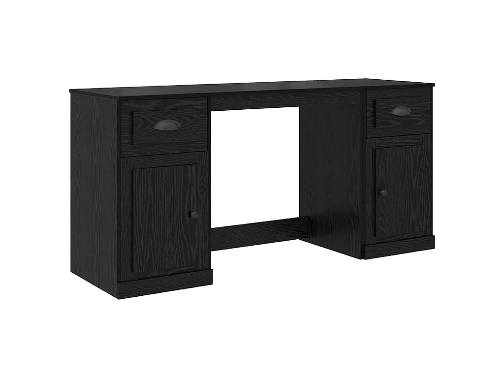 Bureau avec armoire avec tiroir Chêne noir 154,5 x 50 x 75 cm