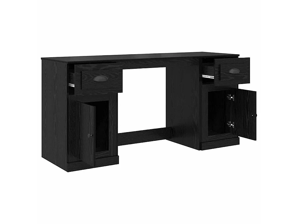 Bureau avec armoire avec tiroir Chêne noir 154,5 x 50 x 75 cm