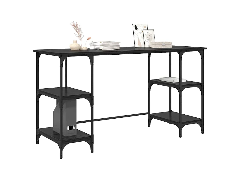 Bureau Chêne noir 140 x 50 x 75 cm Bois d'ingénierie