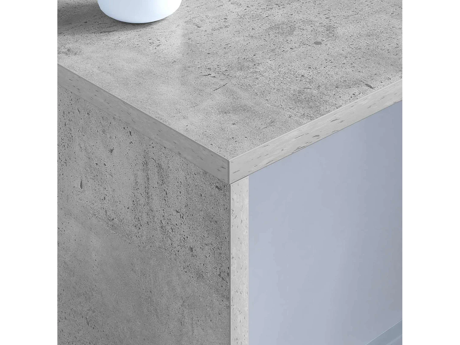 Escritorio Montado en la Pared Gris Concreto 100 x 45 x 30 cm