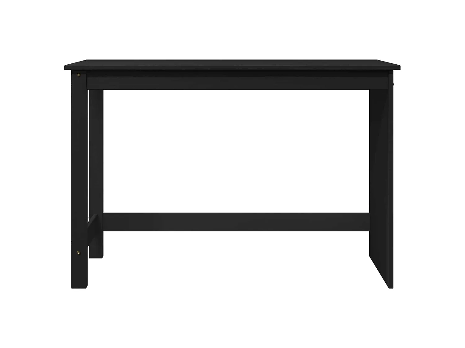 Bureau Noir 112 x 50 x 75 cm Bois de Pin Massif