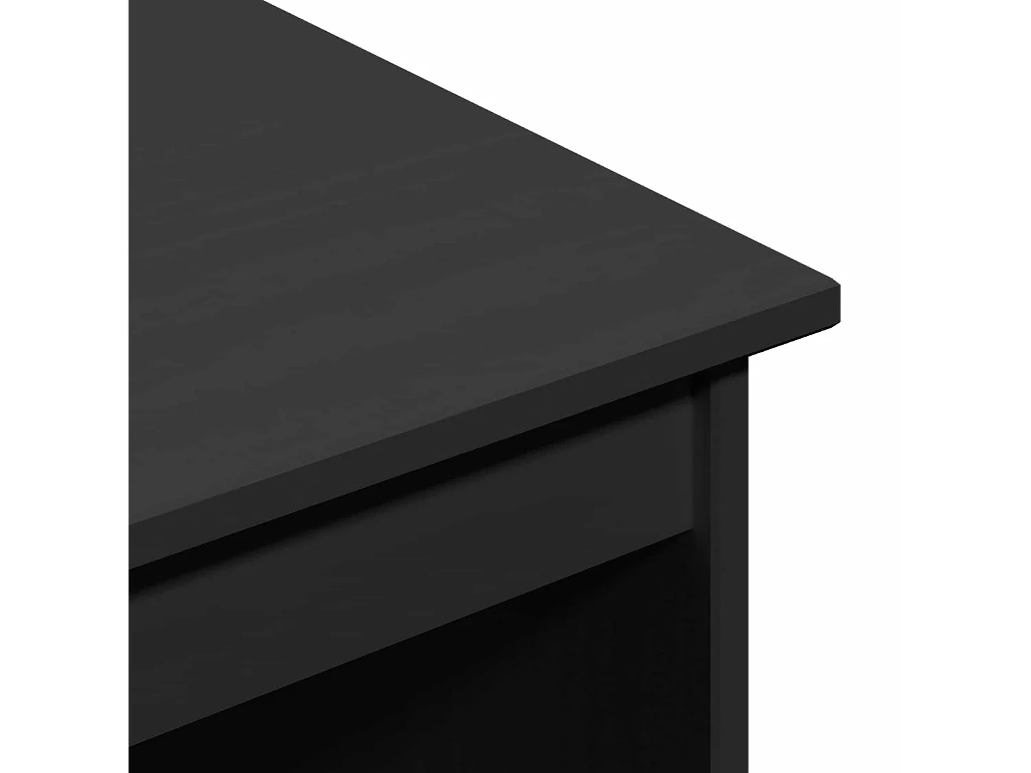 Bureau Noir 112 x 50 x 75 cm Bois de Pin Massif