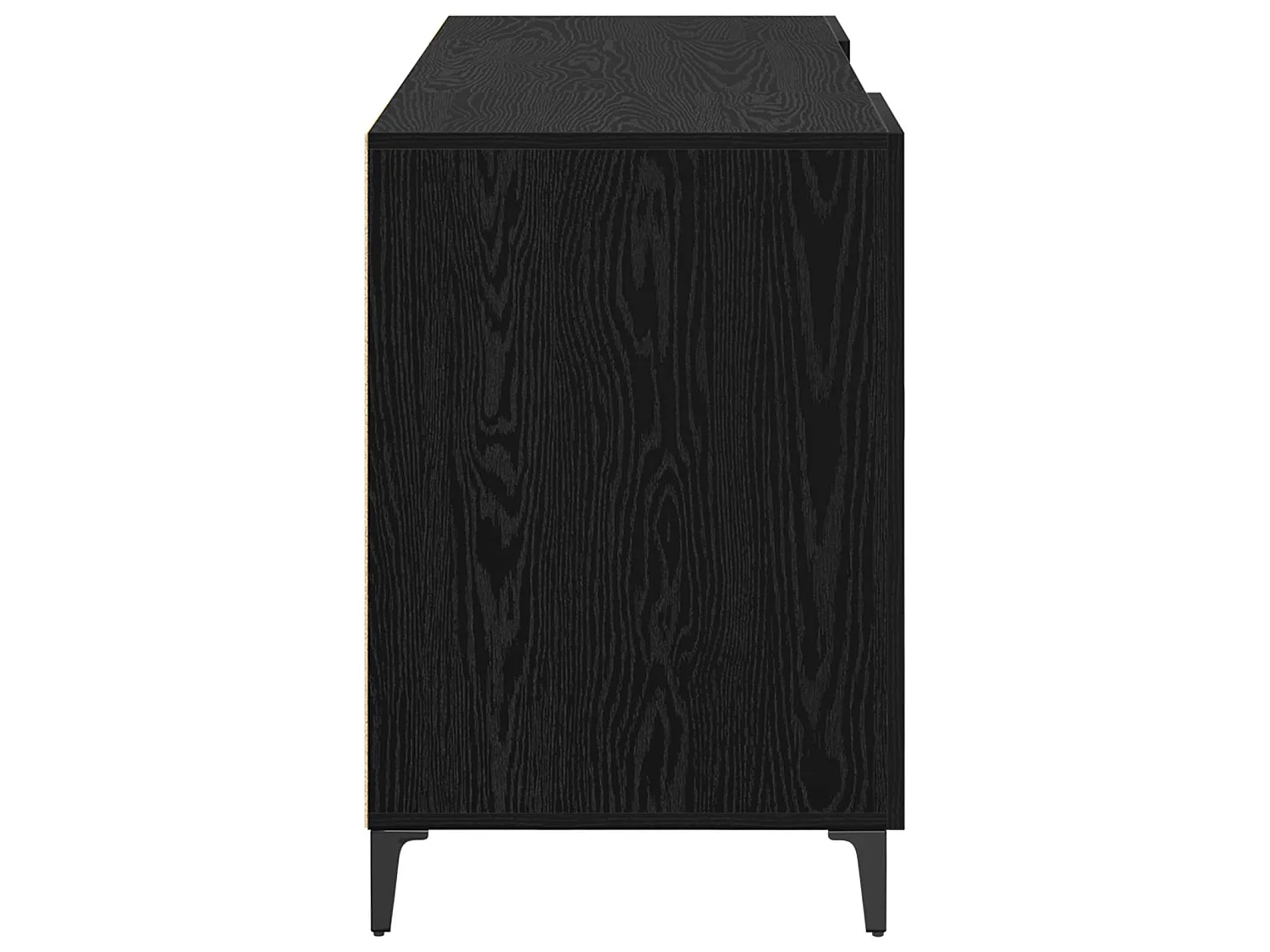 Bureau avec porte Chêne noir 140 x 50 x 75 cm Bois d'ingénierie