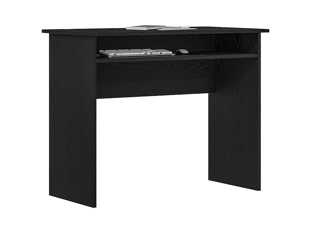 Bureau en chêne noir 90x50x74 cm bois d'ingénierie