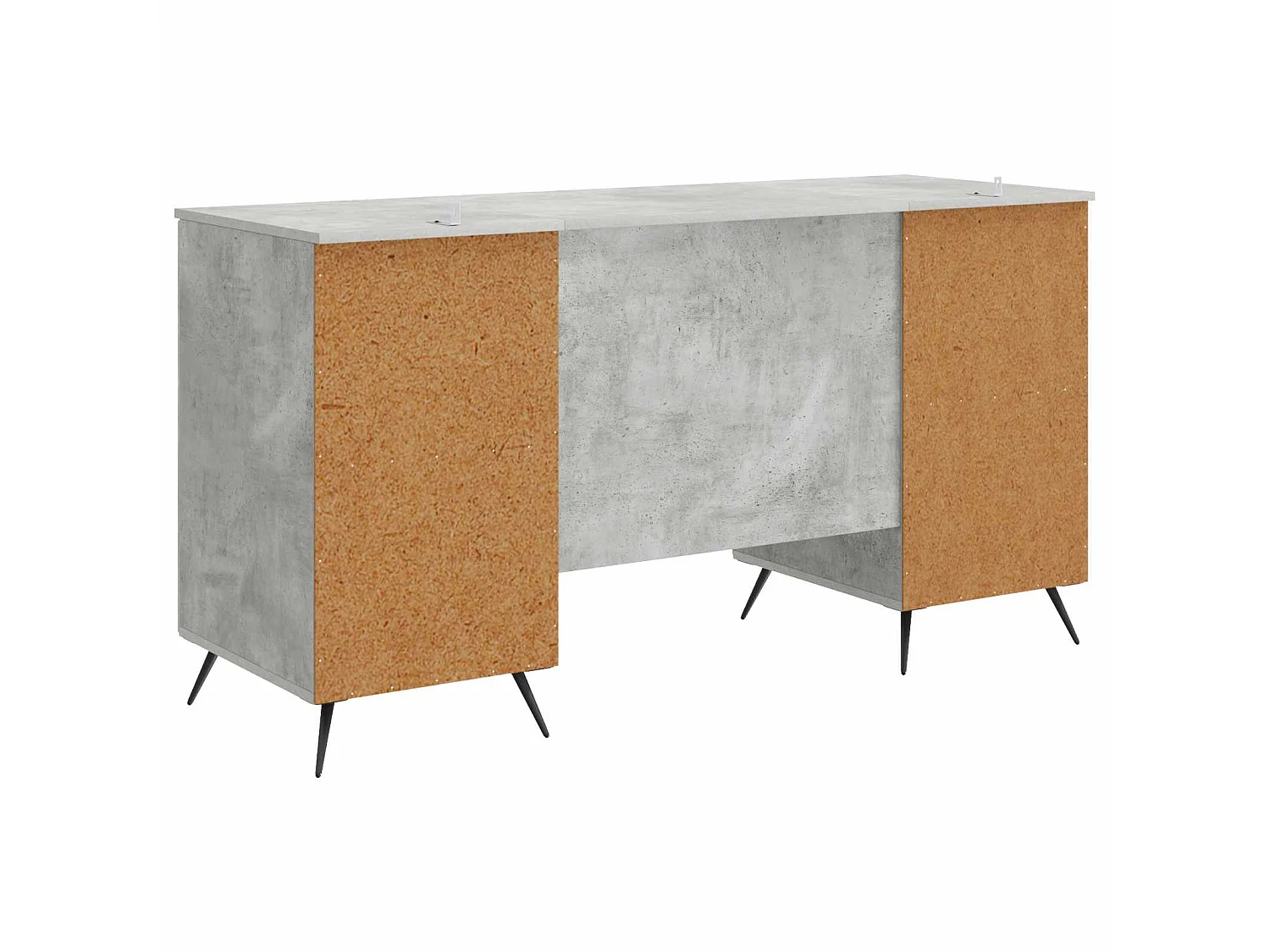 Bureau Gris béton 142,5 x 50 x 75 cm Bois d'ingénierie