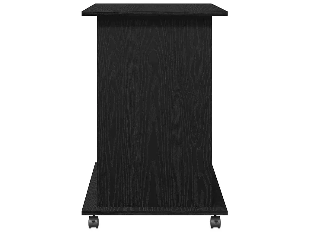 Bureau d'ordinateur en chêne noir 80x50x75 cm bois d'ingénierie