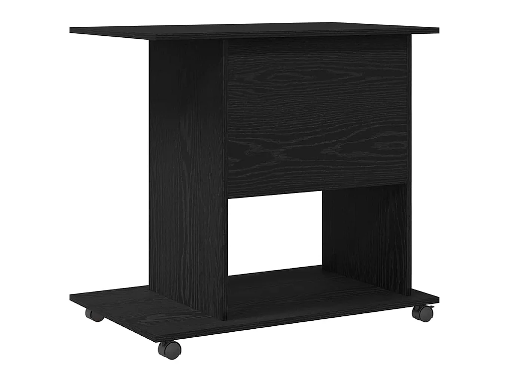 Bureau d'ordinateur en chêne noir 80x50x75 cm bois d'ingénierie