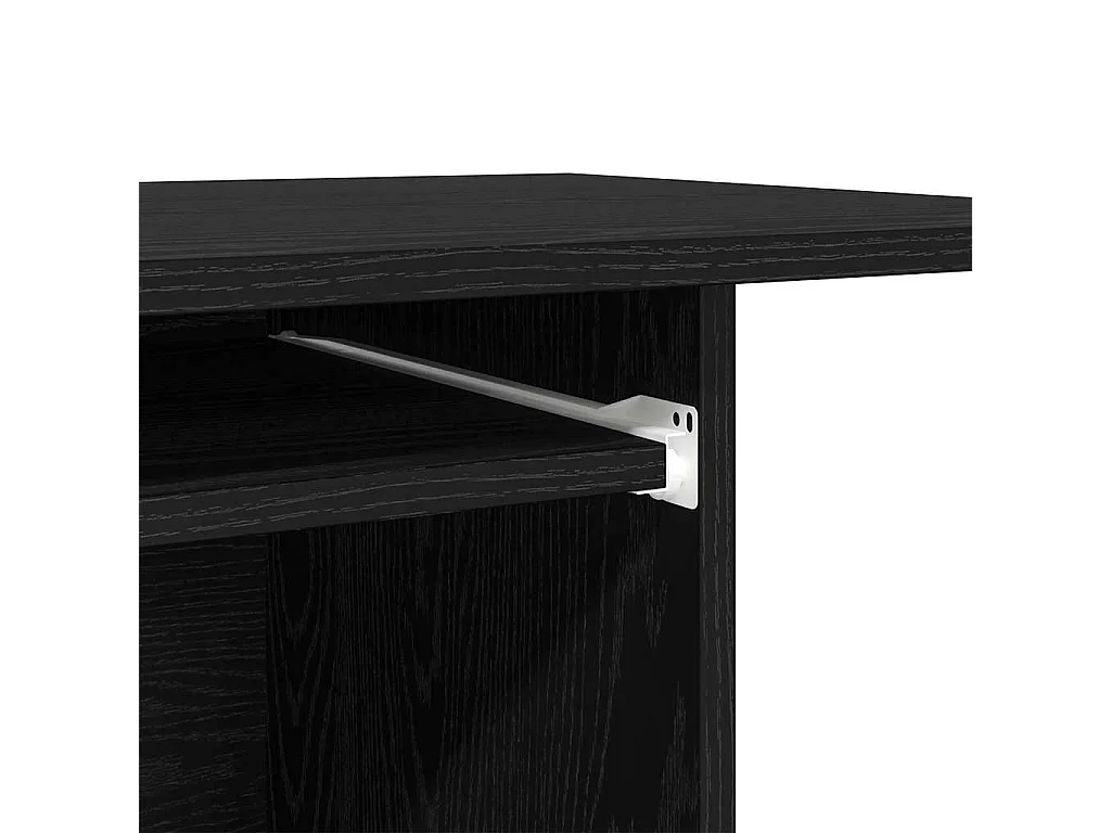 Bureau d'ordinateur en chêne noir 80x50x75 cm bois d'ingénierie