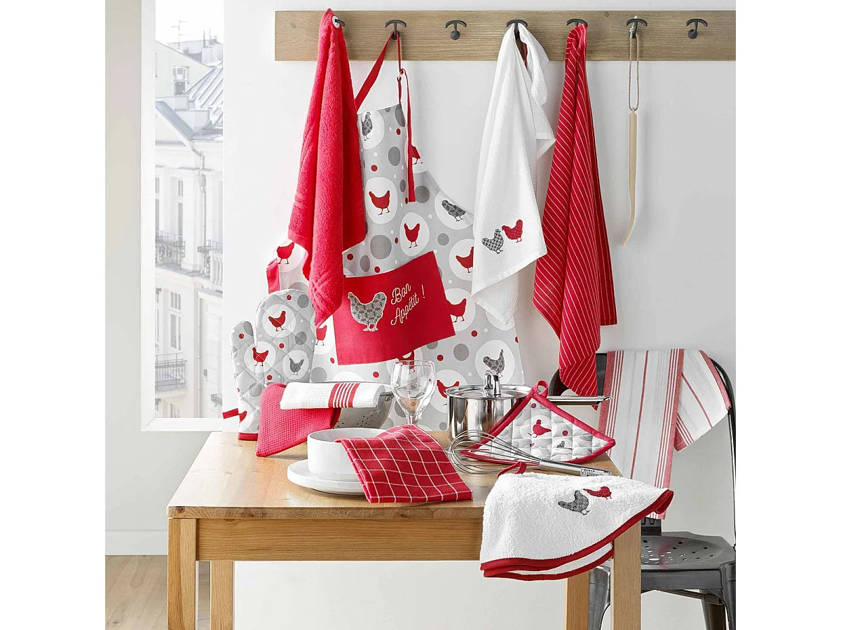 Gant & Manique Imprimé "Suzette" 28cm Rouge