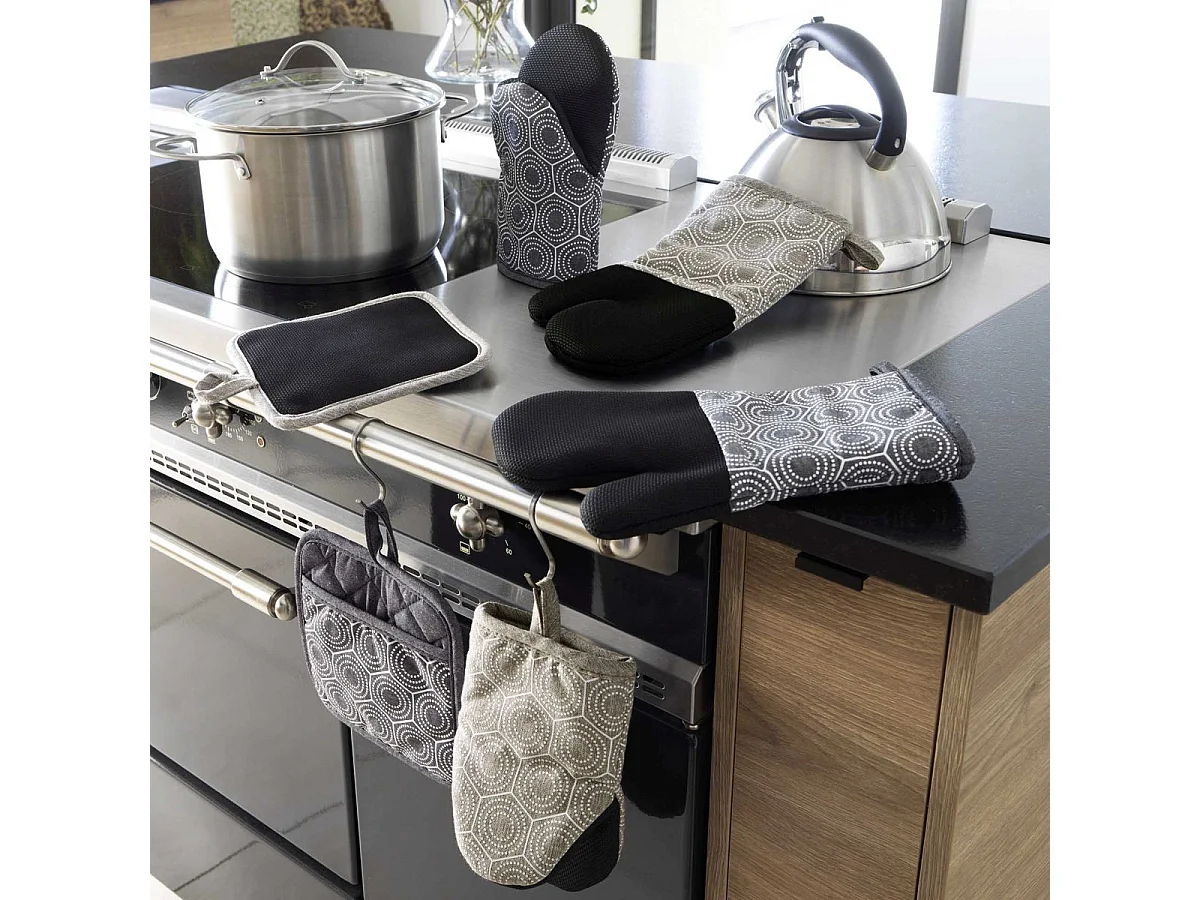 Manique de Cuisine Avec Poche "Alveis" 19cm Beige Lin