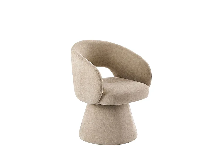 Huxley Dining Chair Sable - Contemporary Swivel Chair with Chenille Upholstery