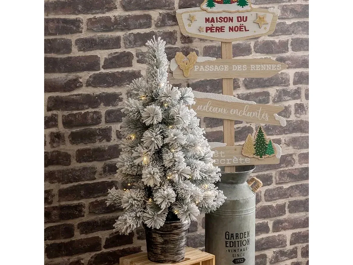 Sapin de Noël Artificiel Enneigé "Windy Peak" 100cm Vert