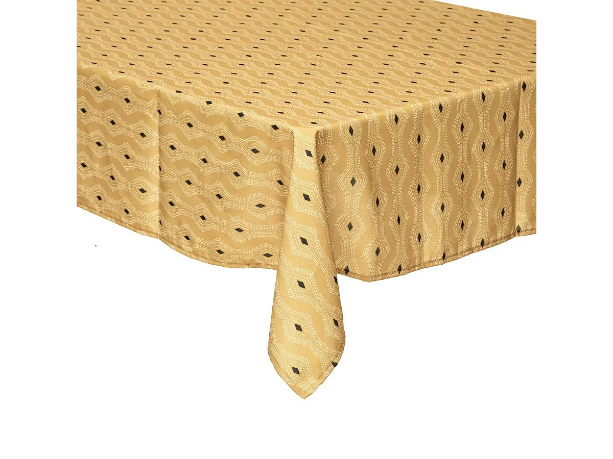 Nappe Antitache à Motifs "Quinta" 140x240cm Jaune