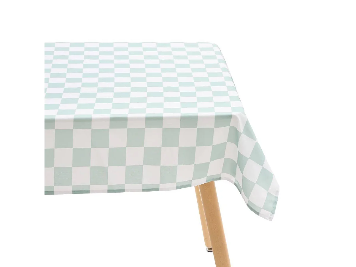 Nappe Antitache Imprimé "Della Pasta" 150x300cm Vert Céladon