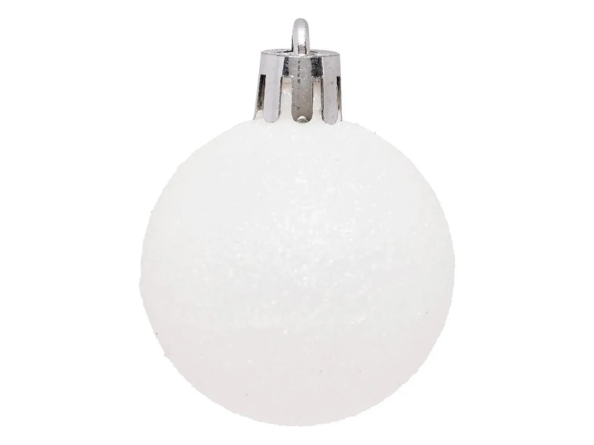 Lot de 12 Boules de Noël "Quiet Times" 4cm Bleu & Argent