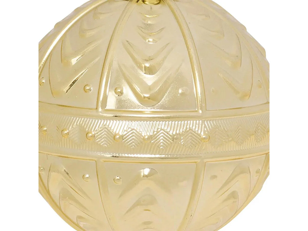Lot de 4 Boules de Noël "Métallisées" 8cm Doré