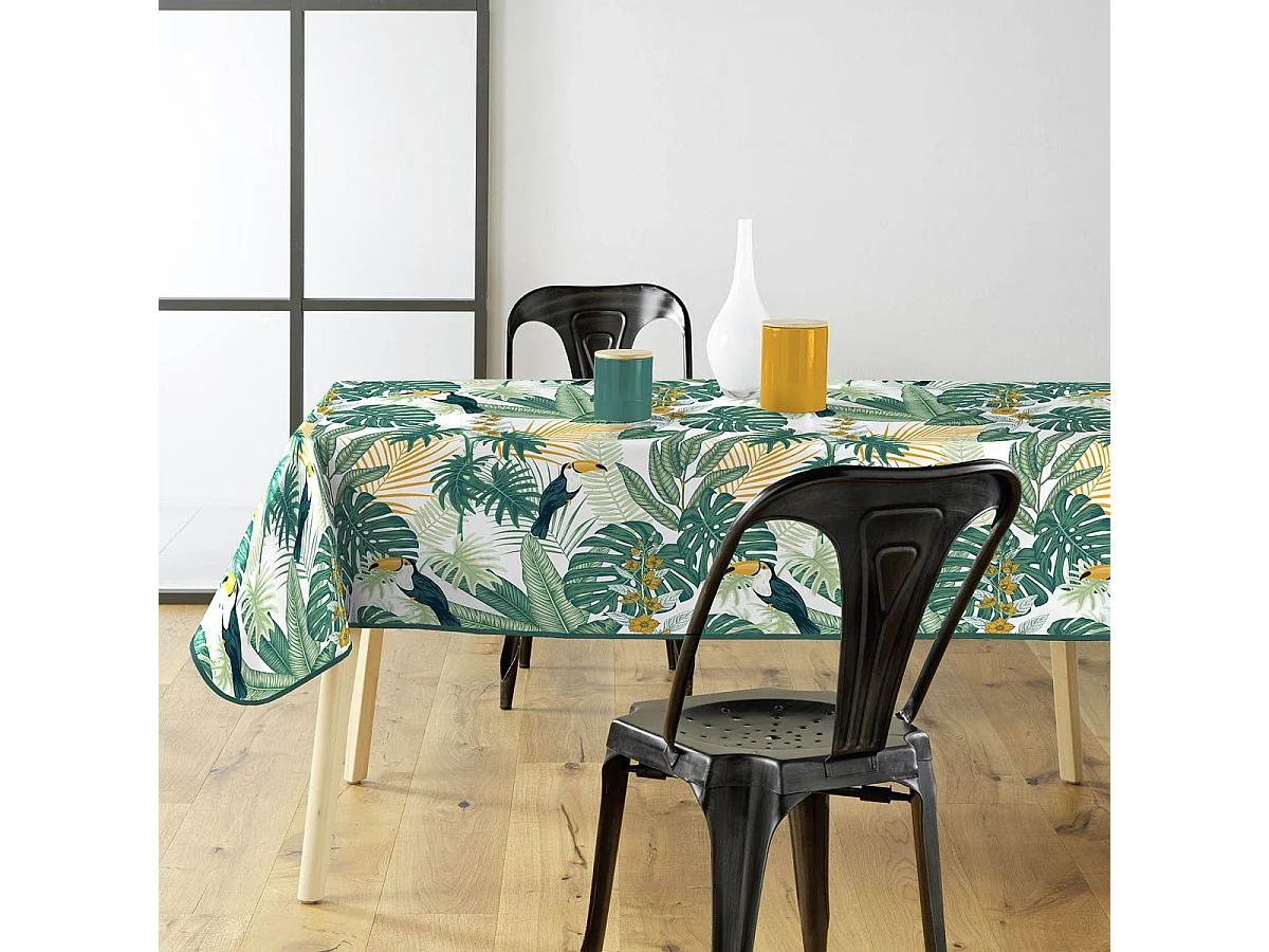Nappe Imprimé "Guyana" 140x240cm Vert