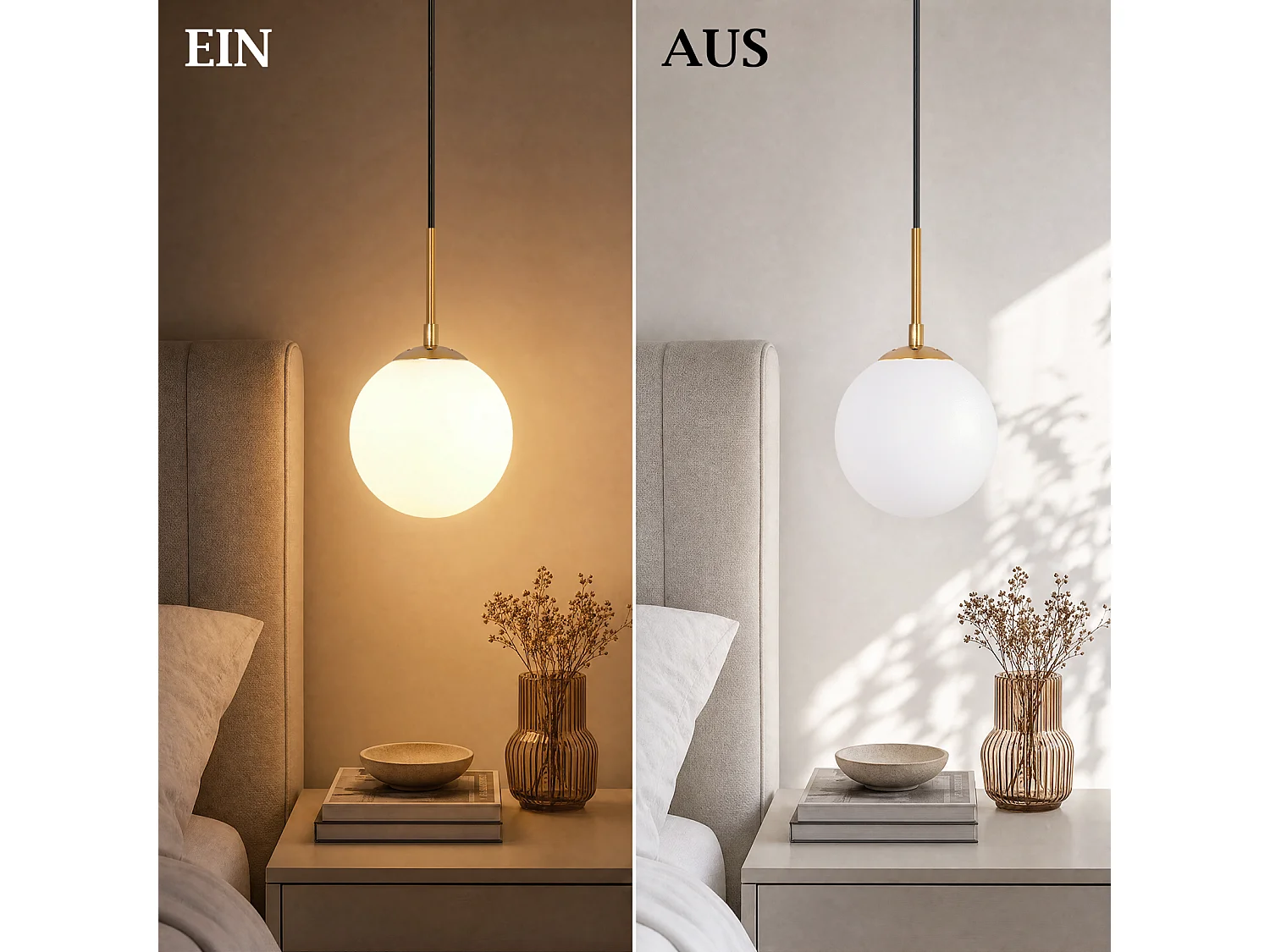 ZMH Suspension 1 lumière G9 doré moderne en verre finition opale convient pour la salle à manger le salon cuisine ou chambre