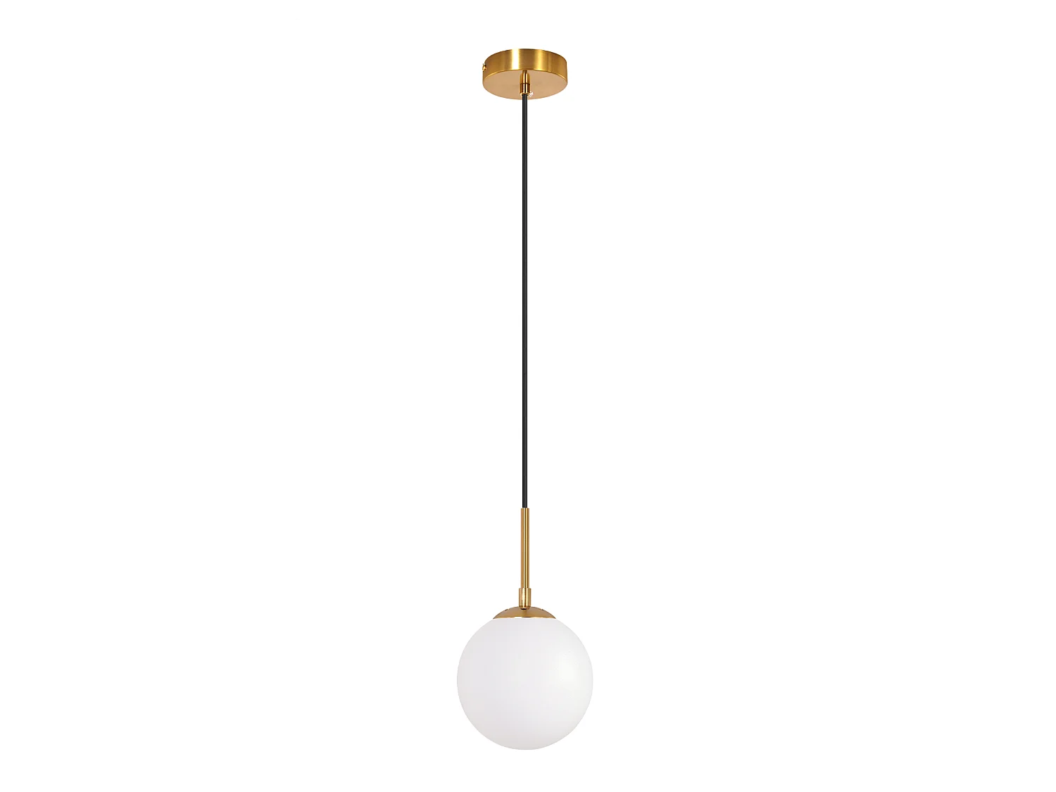 ZMH Suspension 1 lumière G9 doré moderne en verre finition opale convient pour la salle à manger le salon cuisine ou chambre