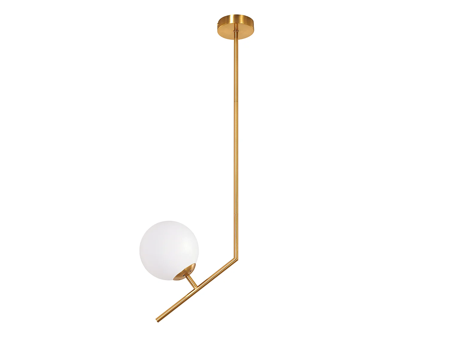 ZMH Suspension 1 lumière G9 doré moderne en verre finition opale convient pour la salle à manger le salon cuisine ou chambre